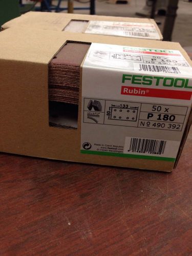Festool 490392 P180 Grit, Rubin Abrasives, Pack of 50