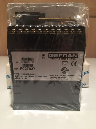 GEFRRAN 1200-RRRR-00-2-1 TEMPERATURE CONTROLLER 240Vac F027937 *SEALED IN BOX*