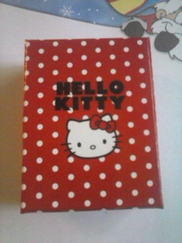 Authentic &amp; Rare Sanrio Hello Kitty Small Gift Box SET of 2 ~ Red