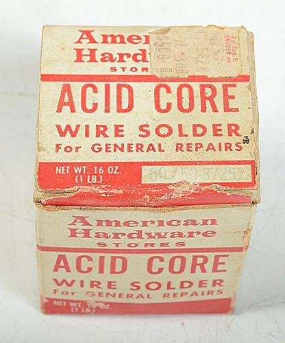 13.7 oz Acid Core Solder, 50/50 Tin/Lead American Hardware 3.17mm Diameter