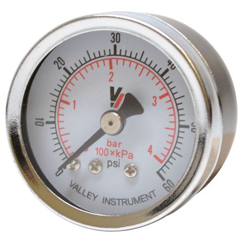 Valley instrument grade b back mount 1.5in dry gauge-0-60 psi #0220dsb60 for sale