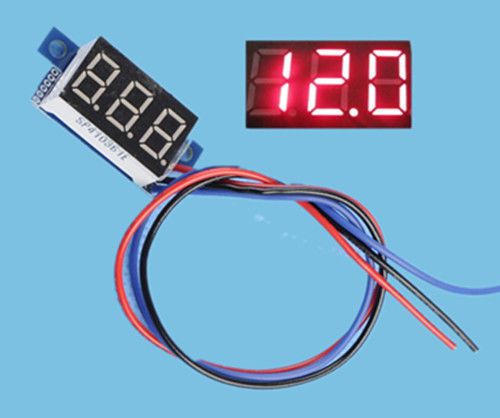 0-99.9V Panel Meter Digital Voltmeter RED LED DC One Decimal Digit Display