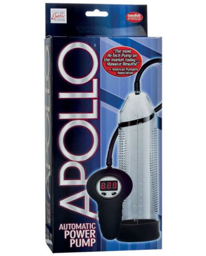 Apollo automatic power pump - clear penis male erection aid w/ automatic control for sale