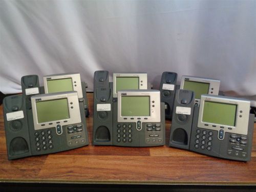 (5) Cisco 7900 Series 7940G 7941G Unified IP LCD Business Phones *Bases Only*