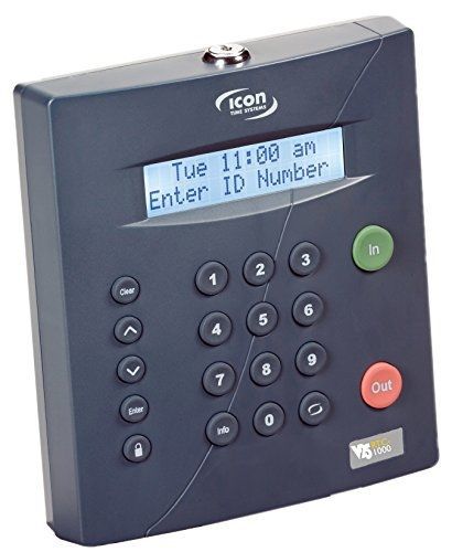 Icon Time RTC1000 2.5 Universal Employee Time Clock, 50 Employees, Ethernet,