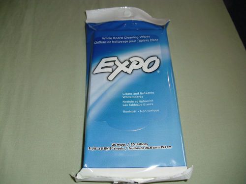 EXPO White Board Cleans Refreshes Cleaning 20 Wipes 8 1/8&#034; x 5 15/16&#034; Sheets