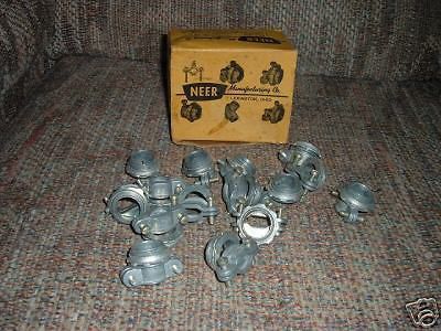 vintage NEER MANUFACTURING armored s.e Cable connectors 8-2, 8-3, 6-3 Unarmored