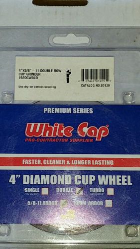 4&#034; diamond cup wheel/wheels -- double-row, coarse
