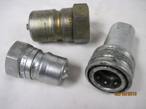 Parker h6-63 &amp; h4-63 plugs with foster h3 socket quick hydraulic couplings....mz for sale