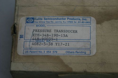 Kunite Pressure Transducer XTE-34B-190-15A 448-90035-1