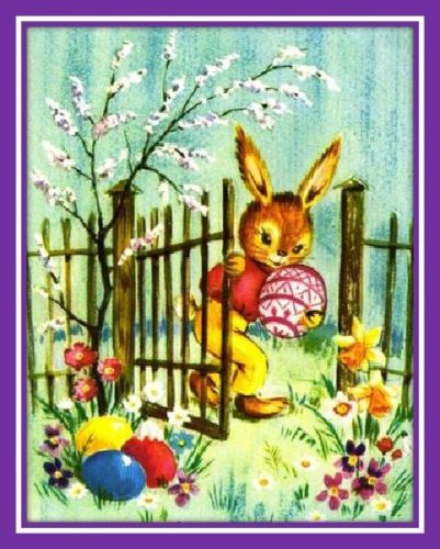 30 Custom Easter Bunny Art Personalized Address Labels