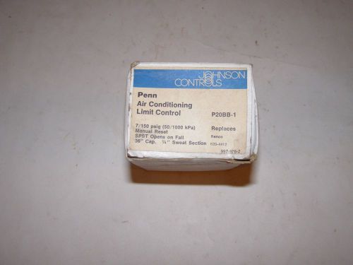 *NEW* JOHNSON CONTROLS P20BB-1 AIR CONDITIONING LIMIT CONTROL, *NOS*