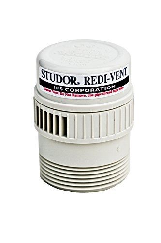 Studor 20349 REDI-VENT Air Admittance Valve, 1-1/2&#034; or 2&#034; ABS Adapter, White
