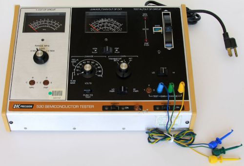B+K BK Precision 530 Semiconductor Transistor Tester w/Manual And Test Clips