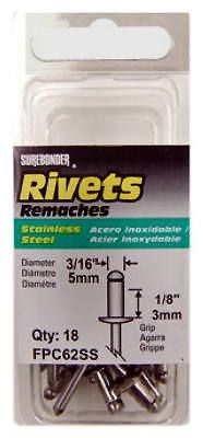 FPC CORPORATION 18-Pack Short Stainless-Steel Rivets