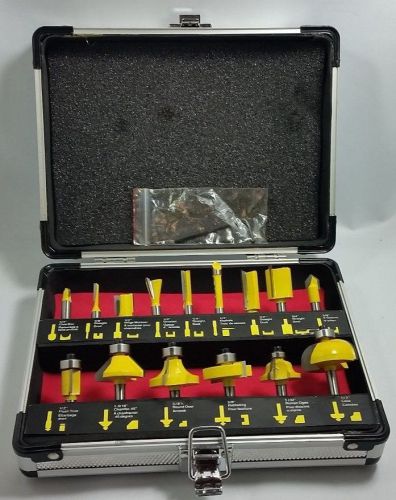 Carbide Tipped 15 Piece Router Bit Set *FREE SHIPPING*