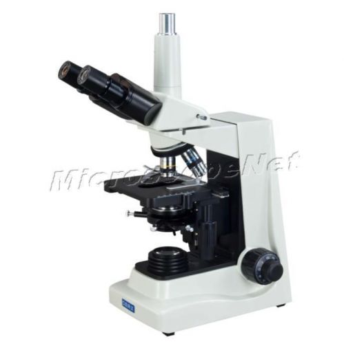 Compound Trinocular PLAN Microscope 40X-1600X+Phase Contrast Reversed Nosepiece