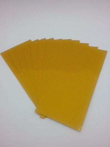 [[ YELLOW REFLECTIVE ]] Vinyl Tape Strips, (10pc), approximately  8&#034; x 3 1/2&#034;