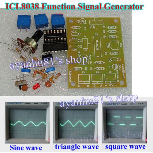 Dc 12v icl8038 function signal generator module square triangle sine wave output for sale