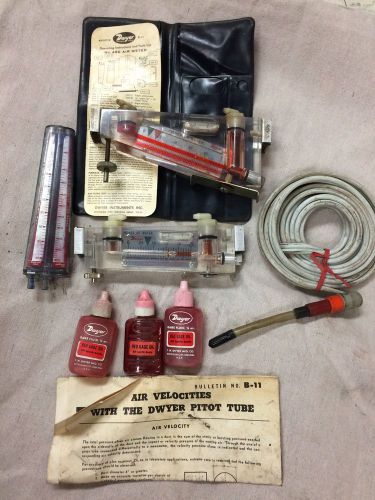 Dwyer Portable Incline Manometer set Model 171 &amp; 172 Used
