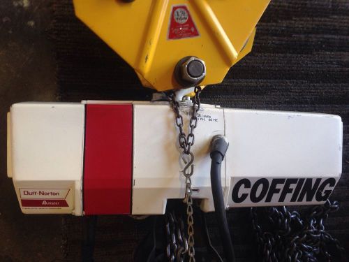 Coffing  1/2 ton electric chain hoist , model ec.10163.4 used for sale