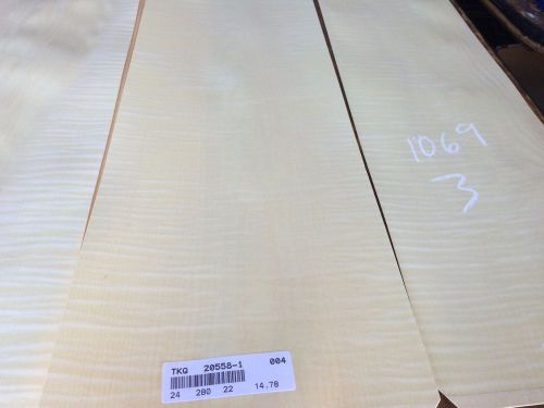 Wood Maple Figure   Veneer  100x7.5,9,11, total 3  pcs RAW VENEER  1/46 N1069.