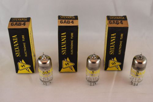 3 Triple Matched NIB Sylvania 6AB4 EC92 6664 Hi-Fi Amplifier Triode Test NEW NOS