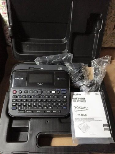 Brother Printer PTD600 PC Connectible Label Maker w/Color Display &amp; Carry Case