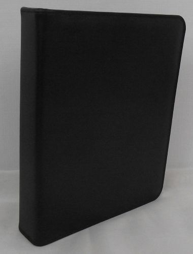 Classic 1.25&#034; black leather franklin quest covey open planner binder organizer for sale