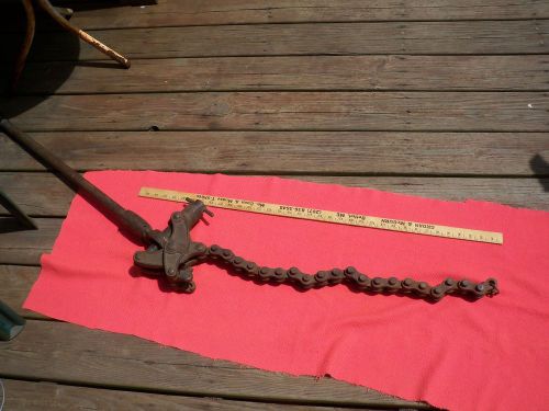 Pipe cutter industrial ridgid 246 cast iron large 30&#034; handle 28&#034; chain usa 25lb for sale