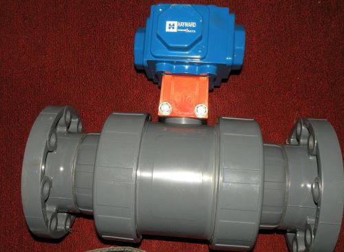 Hayward True Union 4&#034; Ball Valve LB308 W Compact II Actuator C30 SR2C IMP