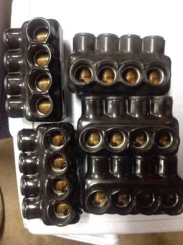 5 Connectors IPLD350-4  350 Mcm-4 Awg Insulated Pedestal Lugs