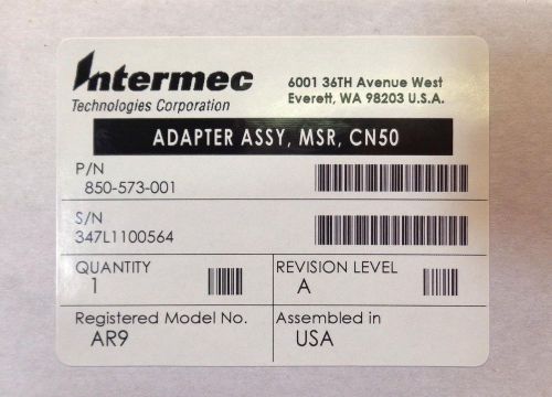NEW Intermec CN50 CN50B Magnetic Card Stripe Reader 850-573-001 AR9 MSR Scanner