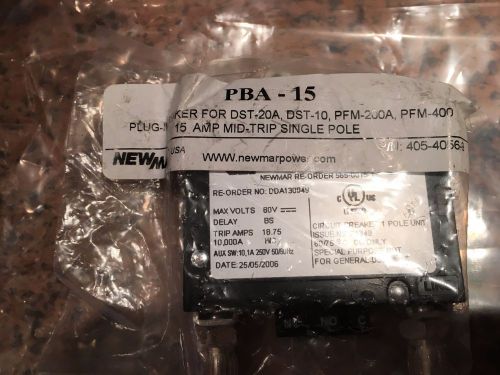 NEWMAR 15 Amp Breaker for DST-10 &amp; 20A Distribution Panels PBA-15 or 405-4056-9