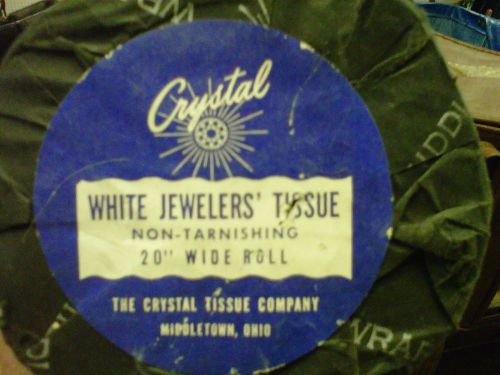 Large Roll Of Vintage Crystal White Jewelry Paper, New Old Stock, No Reserve