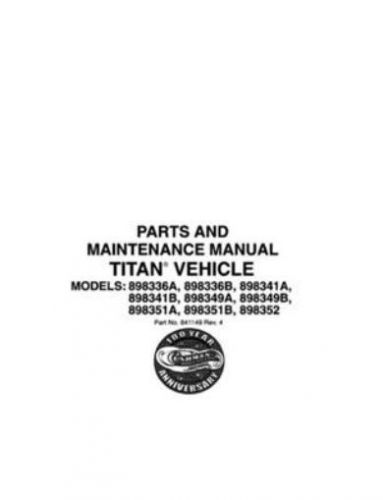 EZGO 841149 1995 Parts and Maintenance Manual for Titan Vehicle