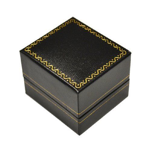 Classic Leatherette Ring Gift Box Black