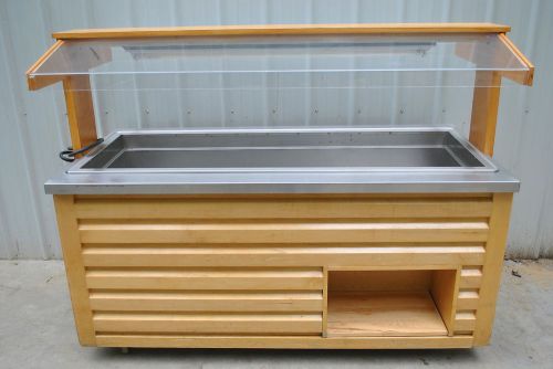 70&#034; VOLLRATH REFRIGERATED MOBILE SALAD BAR / COLD BUFFET TABLE with SNEEZE GUARD