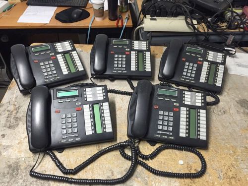 5 x Nortel T7316E Phone NT8B27JAAA Charcoal Norstar BCM Lot Of 5 NICE!