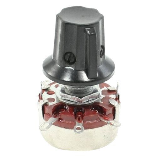 Wth118 470k ohm 2w single turn rotary taper carbon potentiometer pots w knob for sale