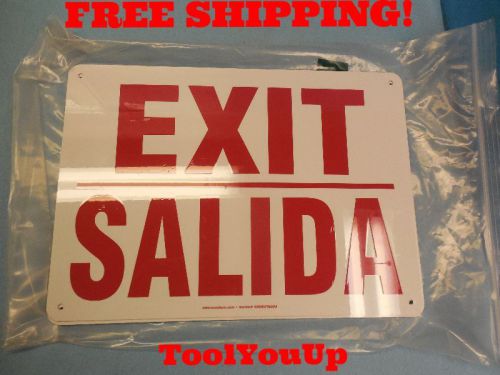 5 pcs 14&#034; x 10&#034; exit / salida sign painted aluminum machine shop signs tooling s for sale