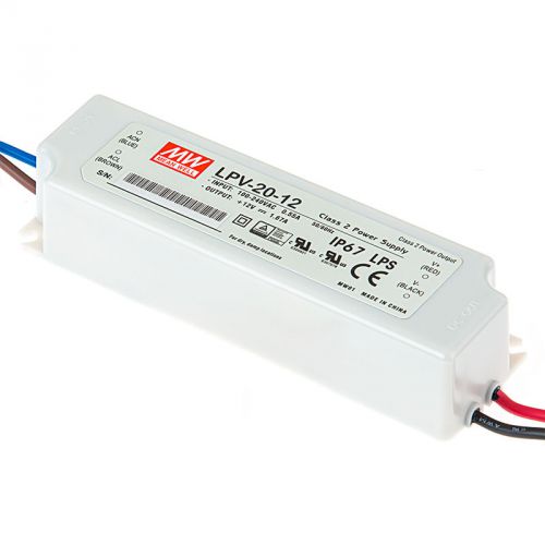 Mean Well LPV-20-12 Power Supply Outdoor Waterproof LED Driver 12V Single Output