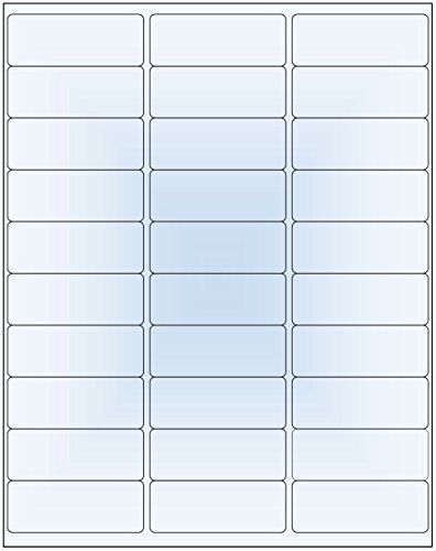 120 Blank Address Labels 2-5/8&#034; X 1&#034; Clear GLOSSY Laser &amp; InkJet Printer Labels