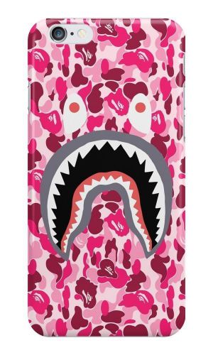 Cool Pink Bape Camo Shark Head Apple iPhone iPod Samsung Galaxy HTC Case