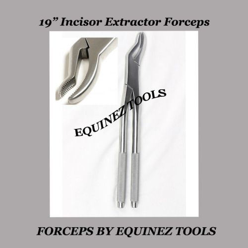 19&#034; Equine Incisor Extractor Forceps,with Pouch, Stainless Steel Equine Denal