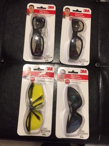 New lot of 4 3m performance safety eyewear ansi anti-scratch impact resistant for sale