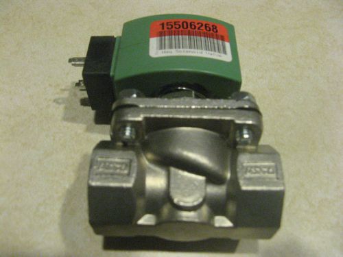 Asco red-hat 2 ss stainless steel solenoid valve sc8210g087e 1/2&#034; 120 v nc for sale