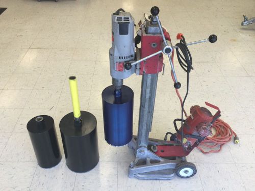Milwaukee Core Drill Rig  4094 w/ Vacuum and 3 Bits 7&#034; 8&#034; 10&#034; LOCAL PICKUP ONLY!