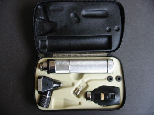 VINTAGE1960s WELCH ALLYN OPHTHALMOSCOPE11600,OTOSCOPE,RECHARGE BATTERY,BULB,CASE