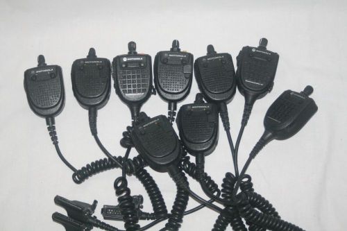 Lot of 9 Motorola  Remote Speaker Microphone  3 RMN5089B Commander II 6 RMN2021A